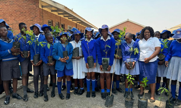 ZB planting trees with schools